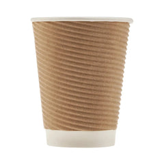 Hotpack Kraft Round Ripple Paper Cup, 237 ml, 500 PCs