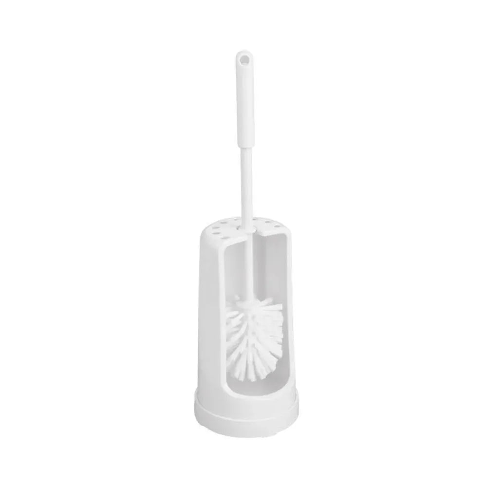 THS HB658 White Round Toilet Brush Set