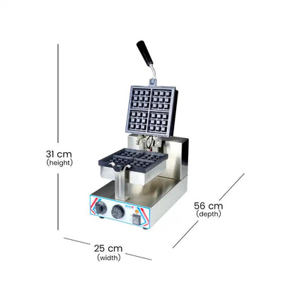 ths rwf 01sm rotary waffle maker 1 5 kw 25 x 56 x 31 cm