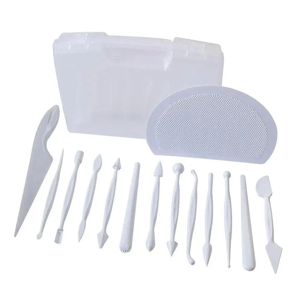 Martellato Plastic Marzipan or Fondant Modelling Tool Kit White