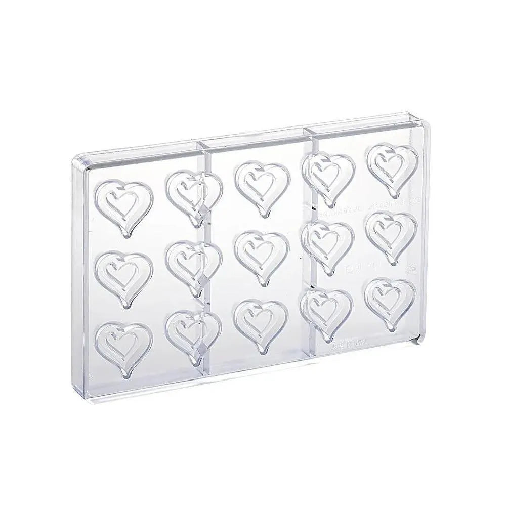 Martellato Polycarbonate Chocolate Love Mould 15 Slots 4X4.2X1.5CM Per Slot