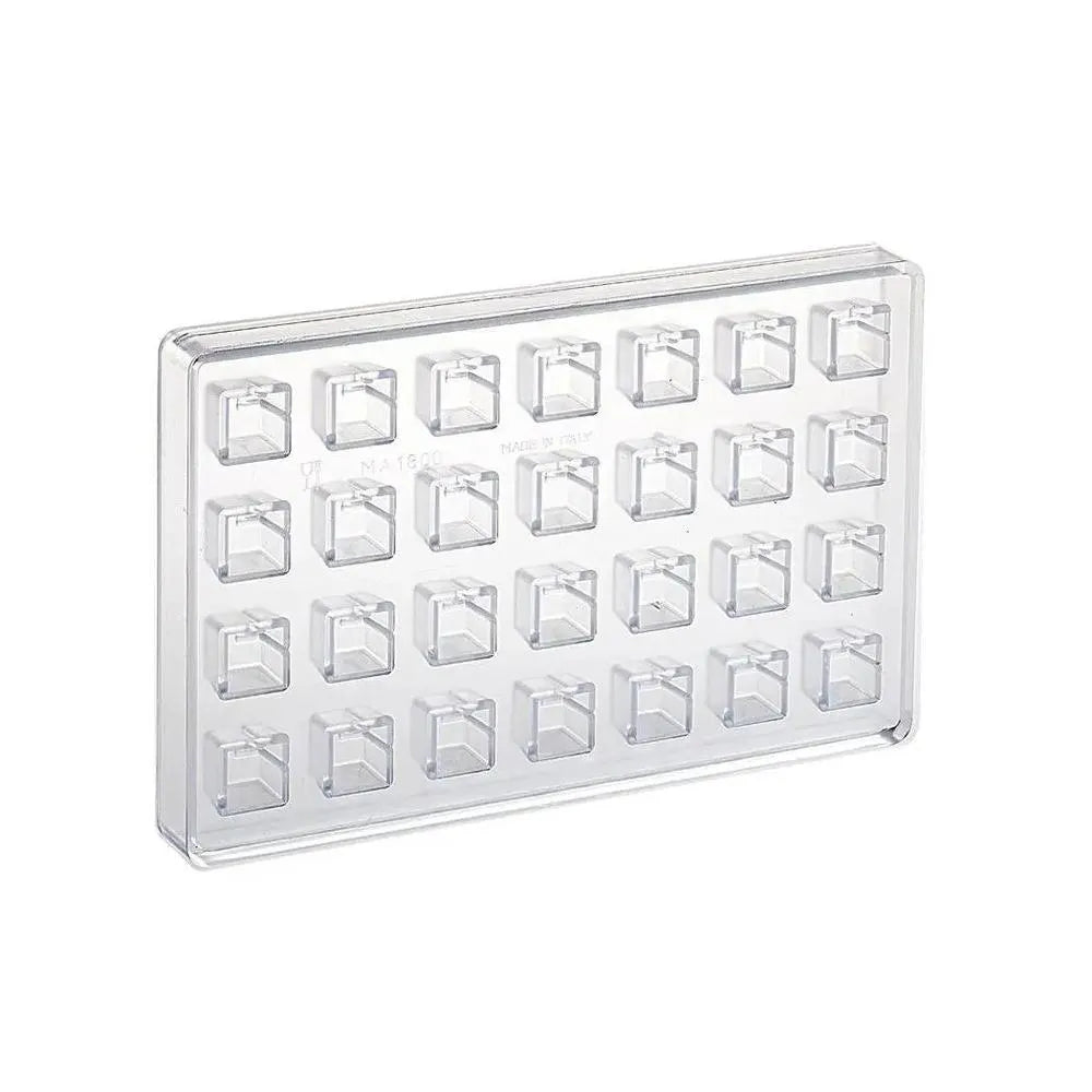 Martellato Polycarbonate Square V Marked Mould 28 Slots 2.2X2.2X2.2CM Per Slot