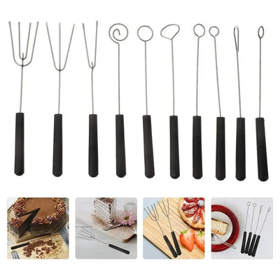 Martellato Steel Chocoforkkit Chocolate Dipping Fork Set of 10Pcs