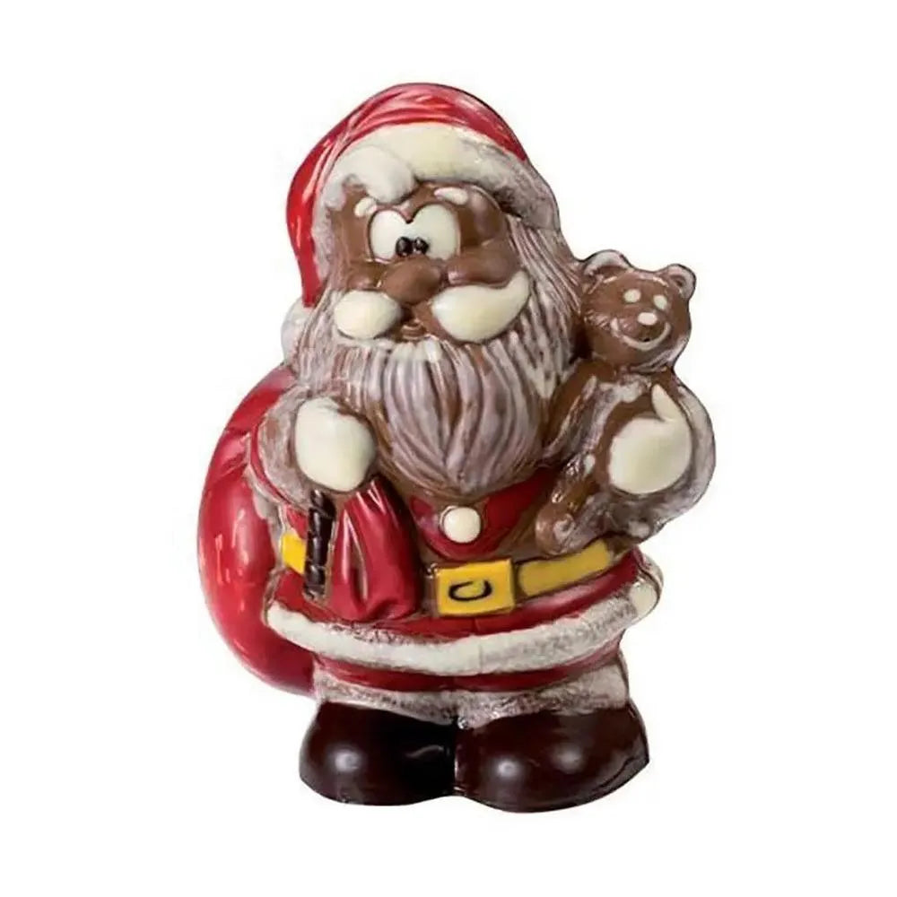 Martellato Thermoformed Plastic 3D Mould Santa Claus With Teddy Bear, H 16.8CM