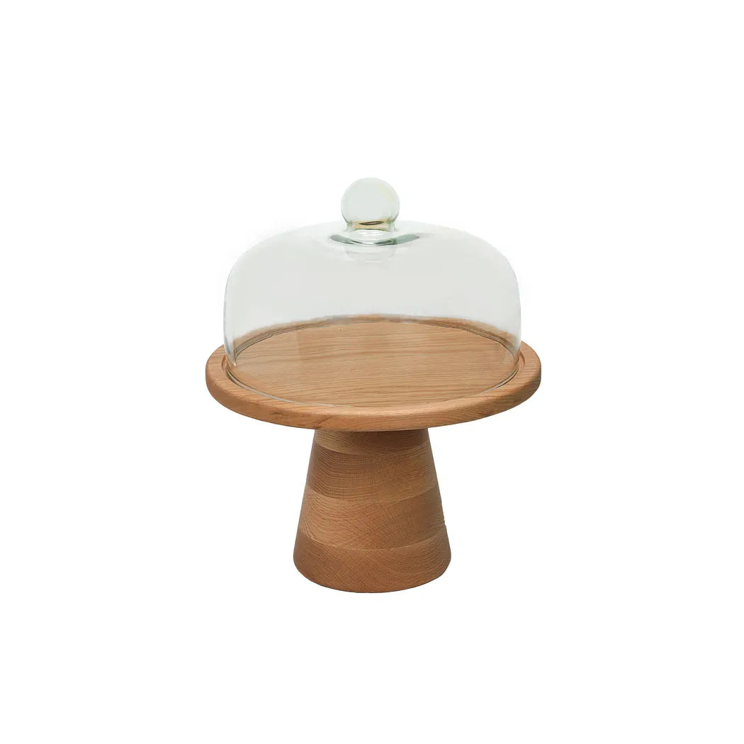 Wundermaxx Wooden Cake Stand, Ø 32 x H 21 cm, Oak