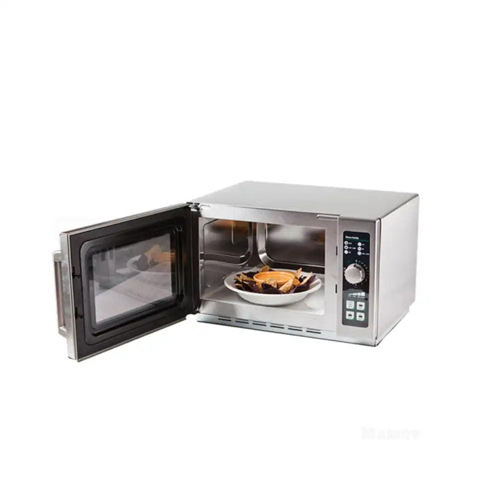 menumaster rcs511dseu stainless steel commercial microwave medium 34 liters capacity electric power 1 kw 35 2 x 55 9 cm