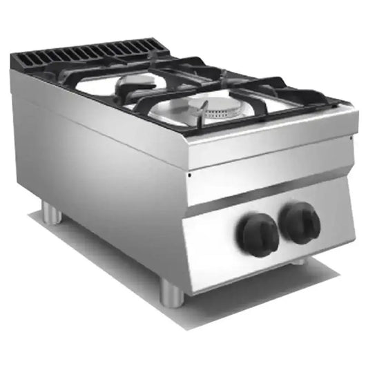 Metos 74GCTT154 Stainless Steel Bench Gas Cooker Range With 2 Burners 2 x 7.7 KW