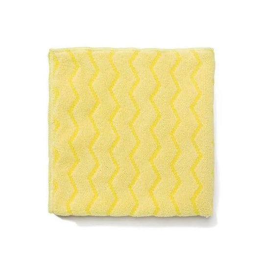 Microfiber Cleaning Towel, 30 x 30 cm Pack of 12, Color Yellow