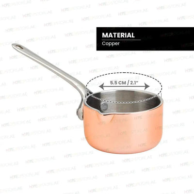 Mini Copper Pres Saucepan, Serve Small Appetizers, Side Dishes, Desserts, Ø 5.5cm - HorecaStore