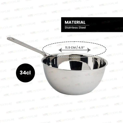 Mini Stainless Steel Wok, Serve Small Appetizers, Side Dishes, and Desserts, Ø 11.5cm, 34 cl - HorecaStore