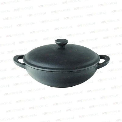 Mini Wok With Lid, Cast Iron, Serve Small Appetizers, Side Dishes, Desserts, Ø 21.5cm, 58cl - HorecaStore