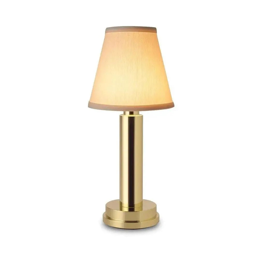 Neoz Rechargeable Product Table Lamp Victoria Lacquered Real Brass For Bar/Restaurant/Laffee Shop, Bedside Light For Bedroom 275 x 120 mm