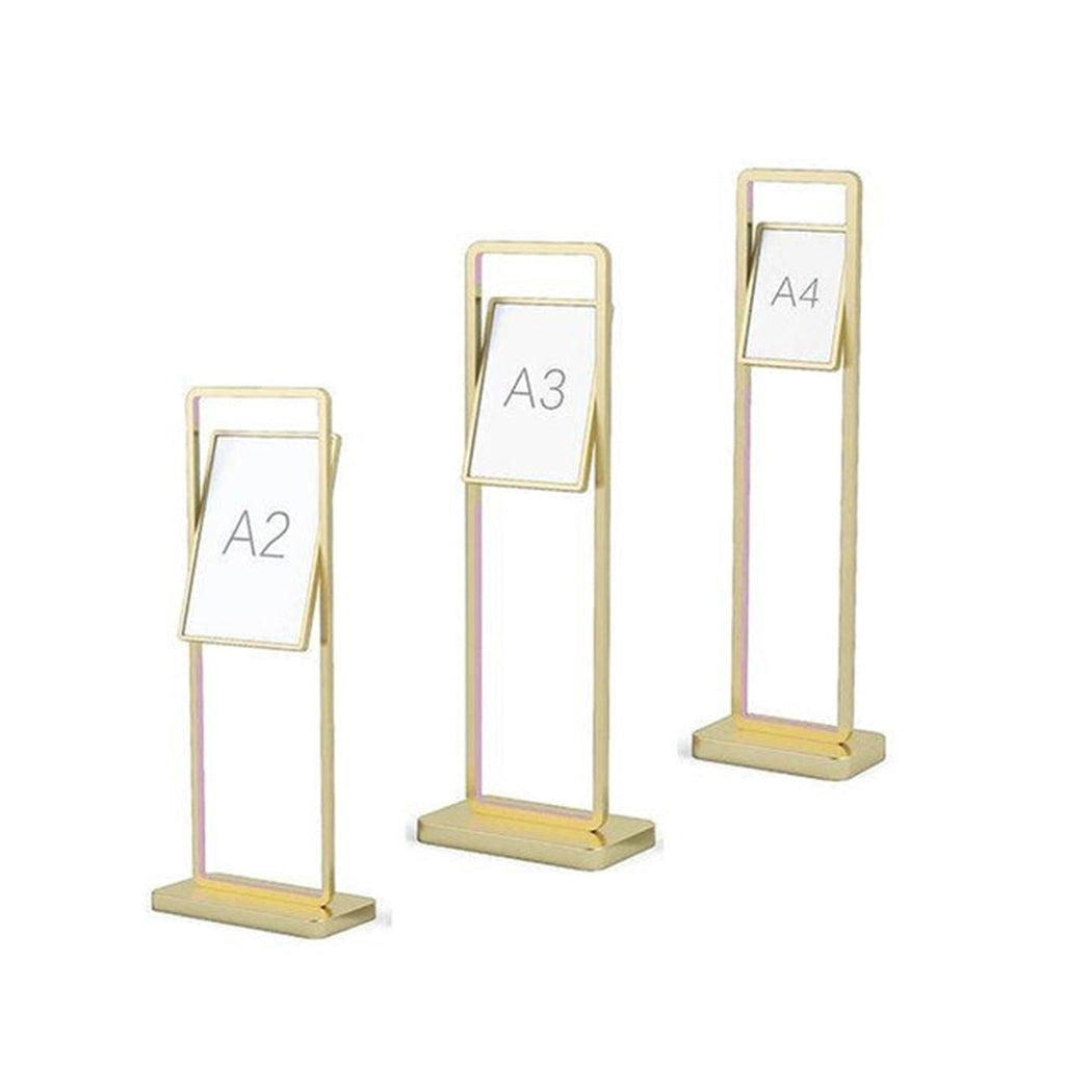 Display Stand Notice Board A3 H 150 x L 45 x W 75 cm Gold