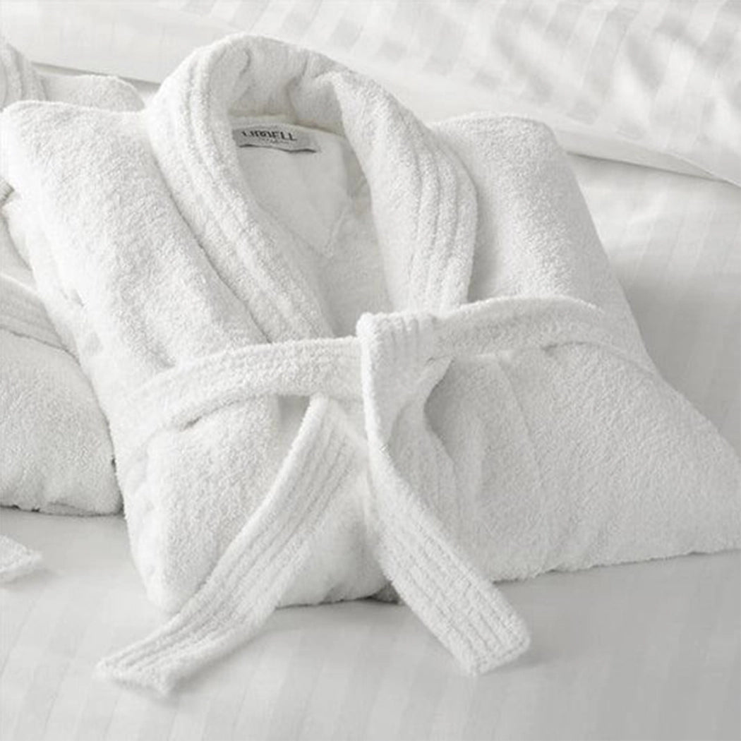 Oasis Hotel Terry Bathrobe 400 GSM, 100% Cotton Terry, Super Soft, Highly Absorbent Bathrobe L 130 cm