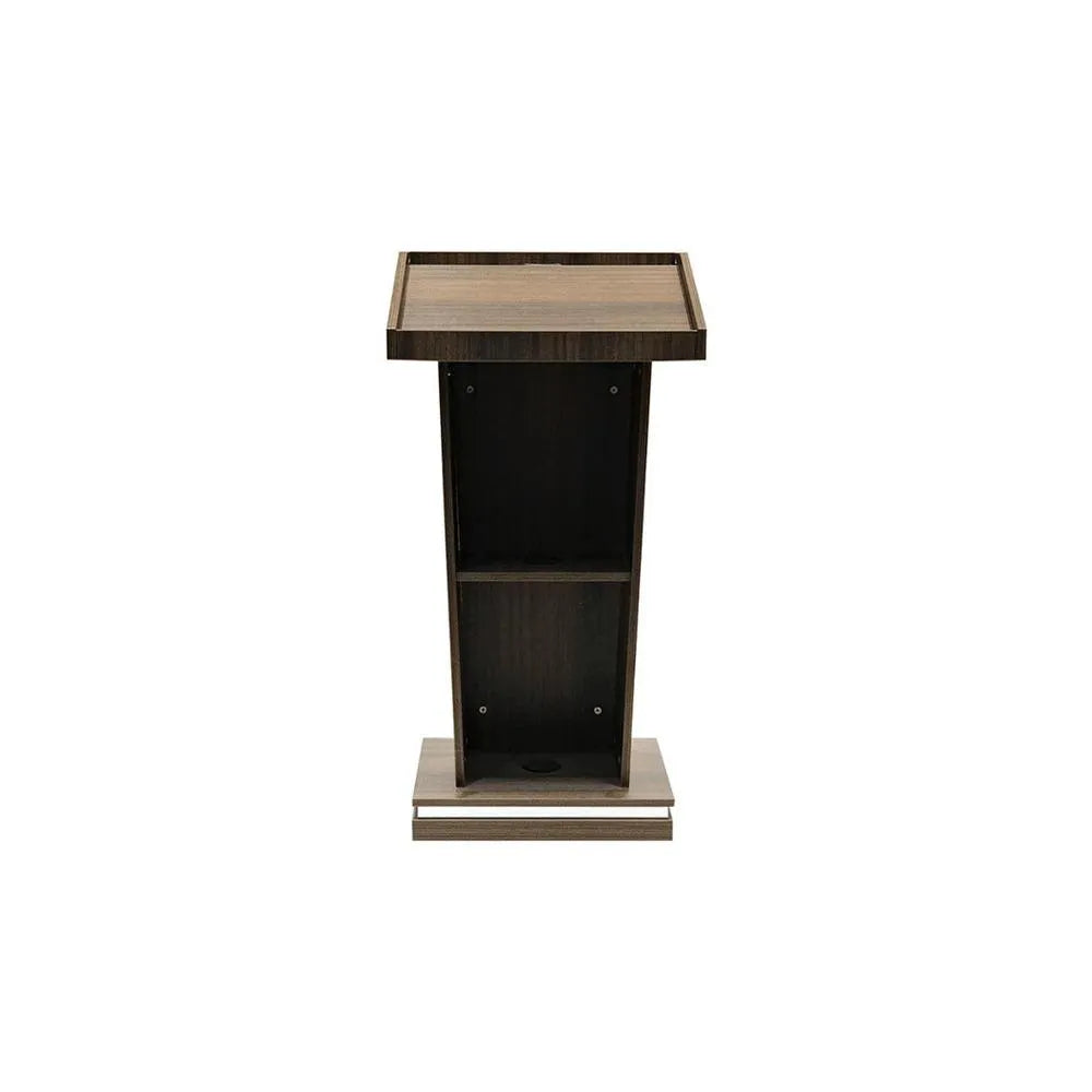 Ohio Lectern L 63 x W 68 x H 122 cm, MDF Laminated, Spacious Shelf, Sturdy Castors