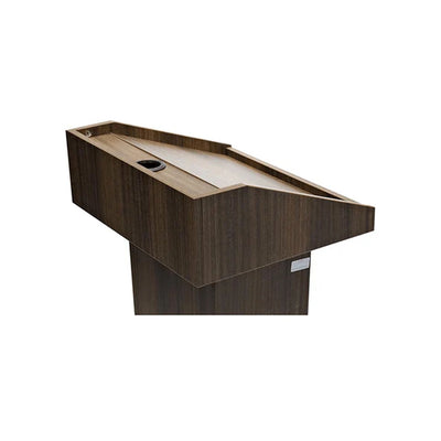 Ohio Lectern L 63 x W 68 x H 122 سم، MDF مصفح، رف واسع، عجلات قوية