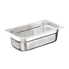 Ozti Stainless Steel GN 1/3 Perforated Gastronorm Container, 6.5 cm