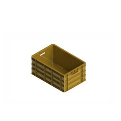 THS Plastic Closed Crate L 600 x W 400 x H 280mm Yellow