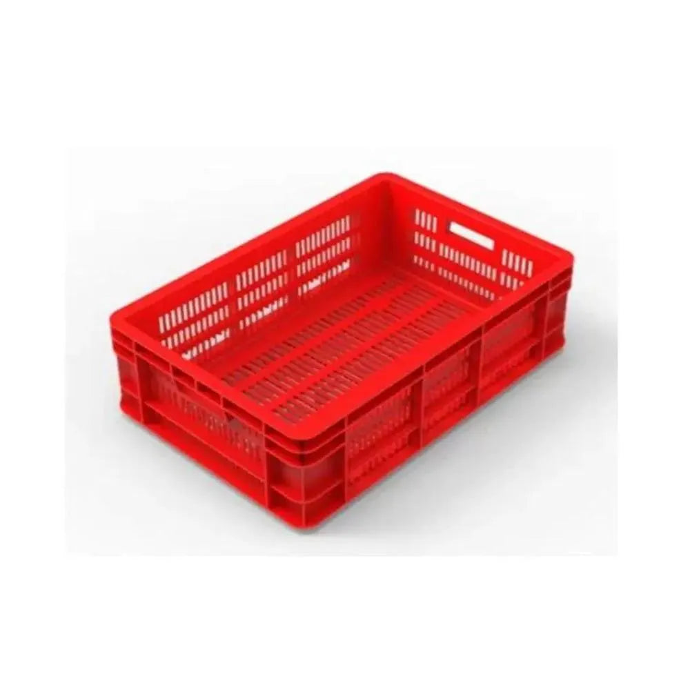 THS Plastic Ventilated Crate L 600 x W 400 x H 280 mm, Red