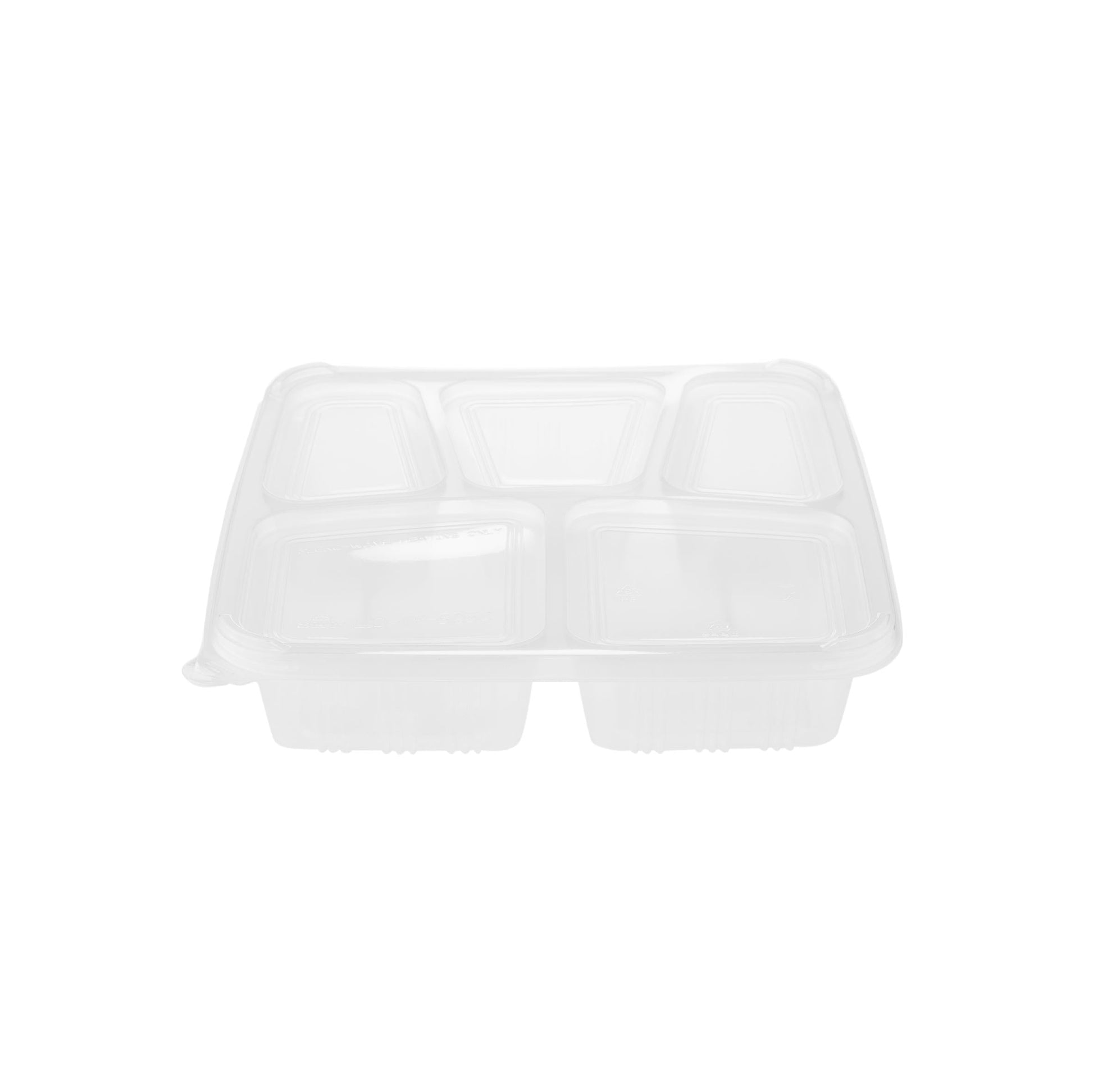 hotpack clear microwave 5 compartment container with lids 150 pcs