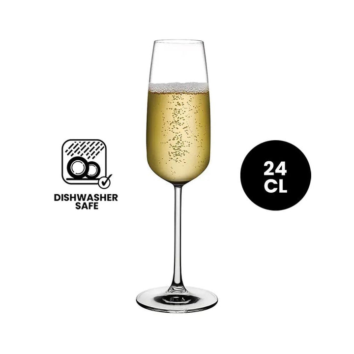 Pasabahce 66091 Nude Mirage Champagne Stemware Glass 24cl, 4/Case - HorecaStore