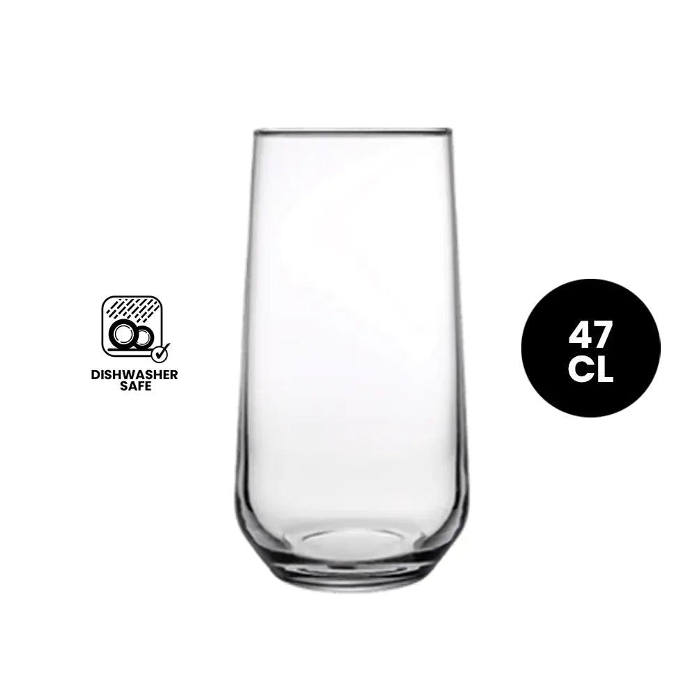 Pasabahce Allegra 420015 Long Drink 47cl Tumbler Glass - 4/Case - HorecaStore