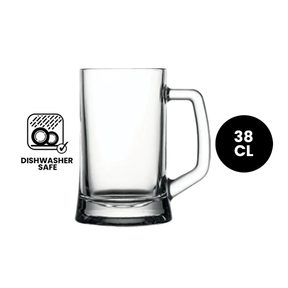 Pasabahce Pub 55299 Beer Mug with Handle 38cl - 4/case - HorecaStore