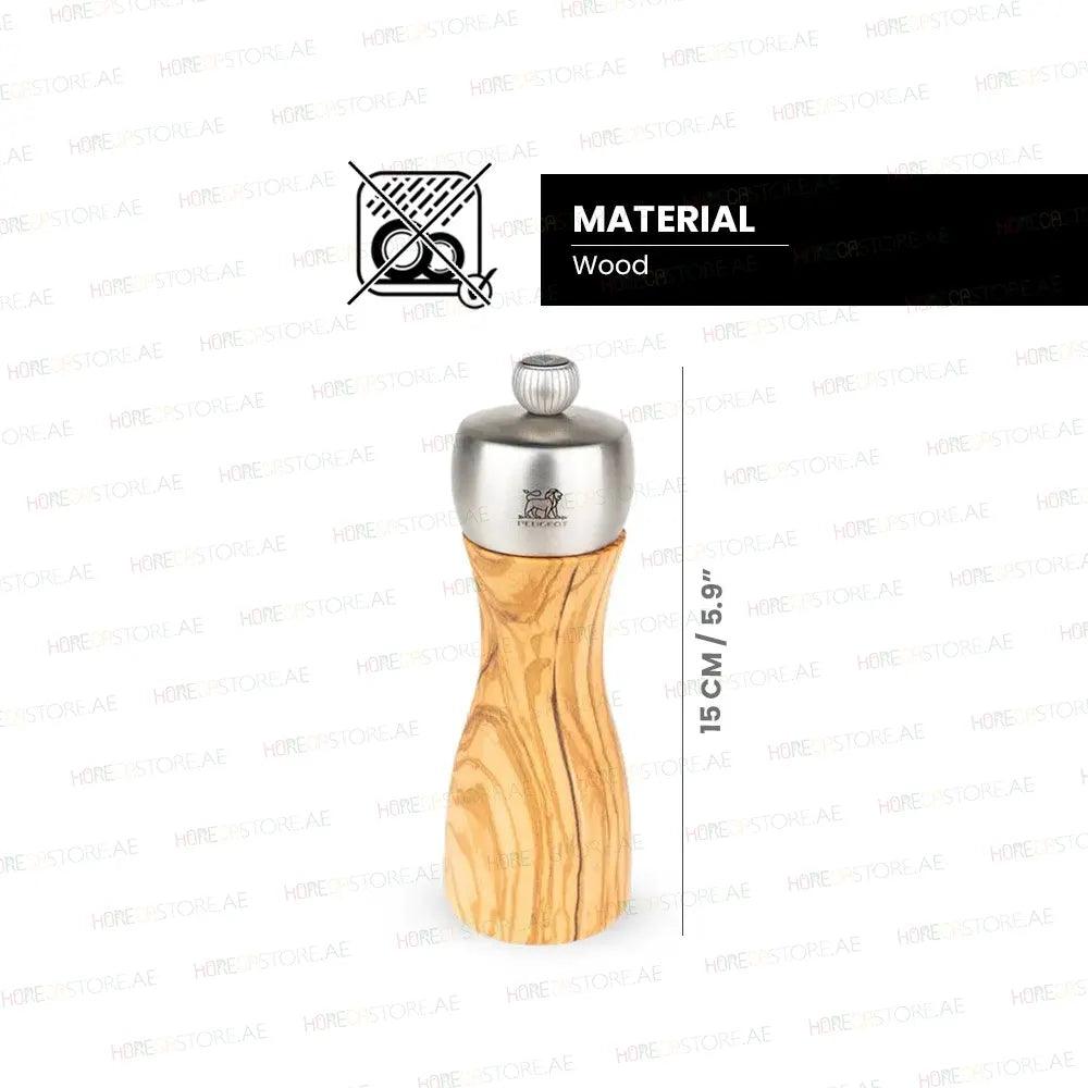 Peugeot Wooden Fidji Pepper Mill H 15cm - HorecaStore