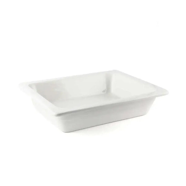 Porceletta Porcelain 1/2 Half Rectangular Chafing Dish Insert Ivory, 33 cm