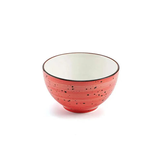 Porceletta Porcelain Bowl Red Color Glazed, 10.8 cm