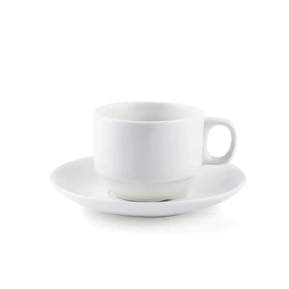 Porceletta Porcelain Tea and Coffee Cup & Saucer Ivory, 230 ml