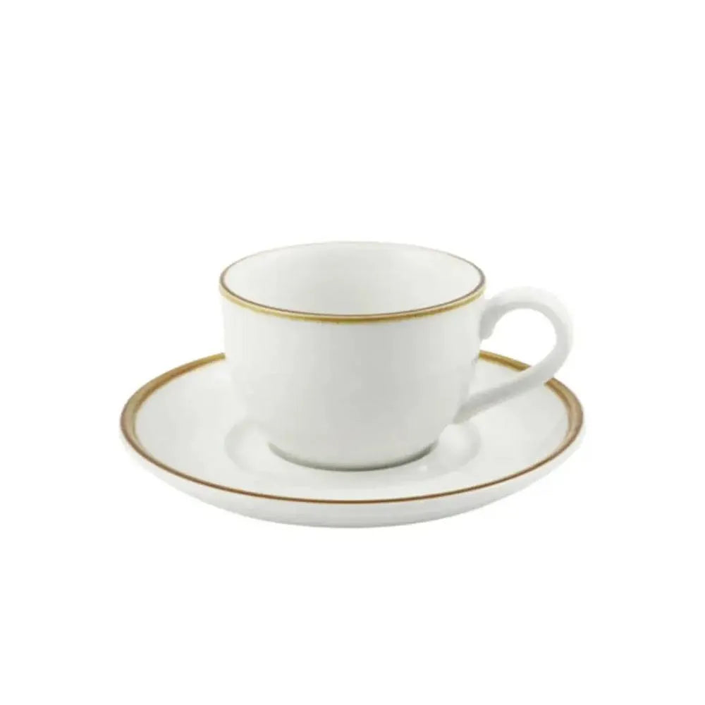 Porceletta Porcelain Coffee Cup & Saucer Ivory Mocha, 200 ml