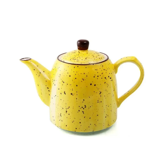 Porceletta Porcelain Coffee Pot Yellow Color Glazed, 700 ml