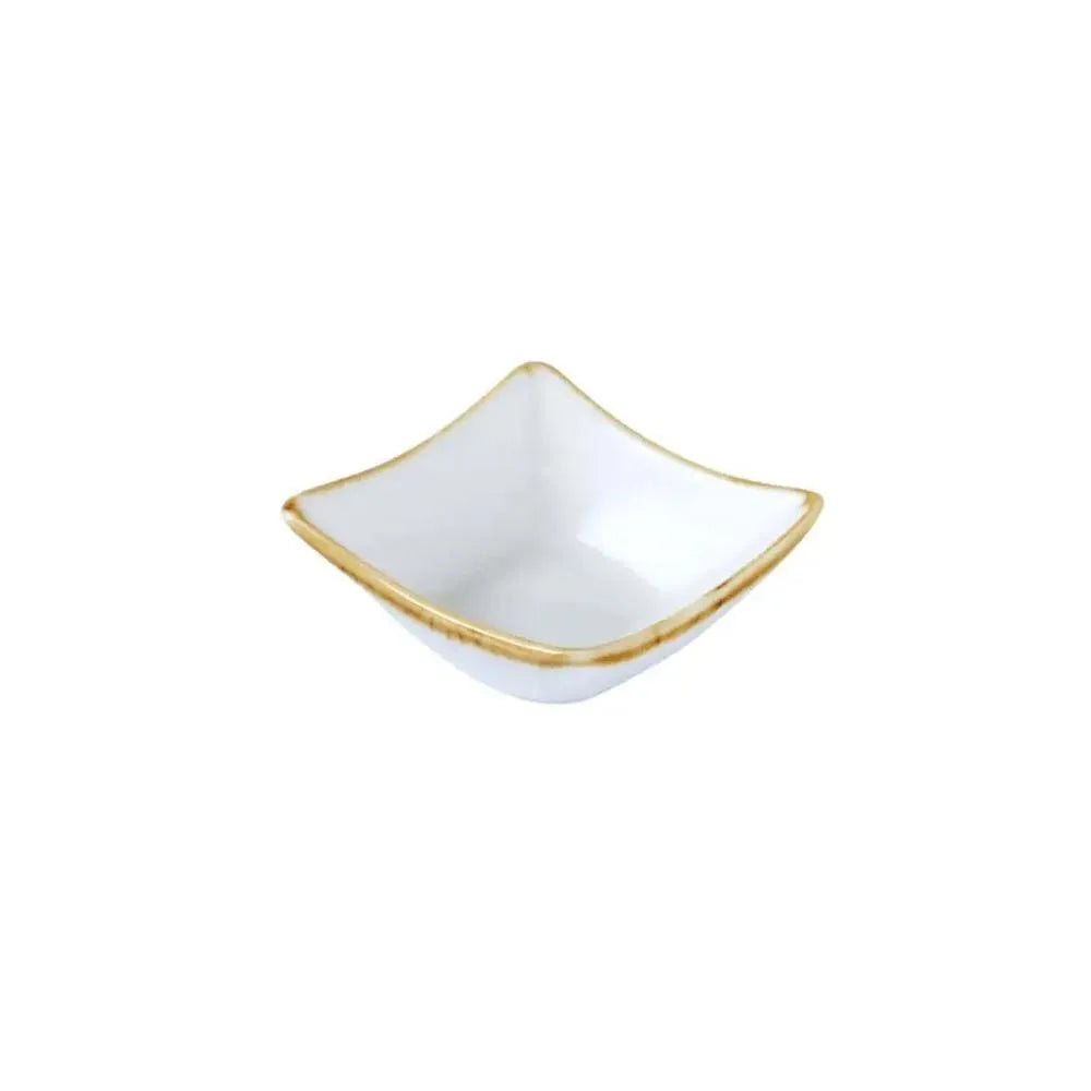 Porceletta Porcelain Dish Ivory Mocha, 7 cm