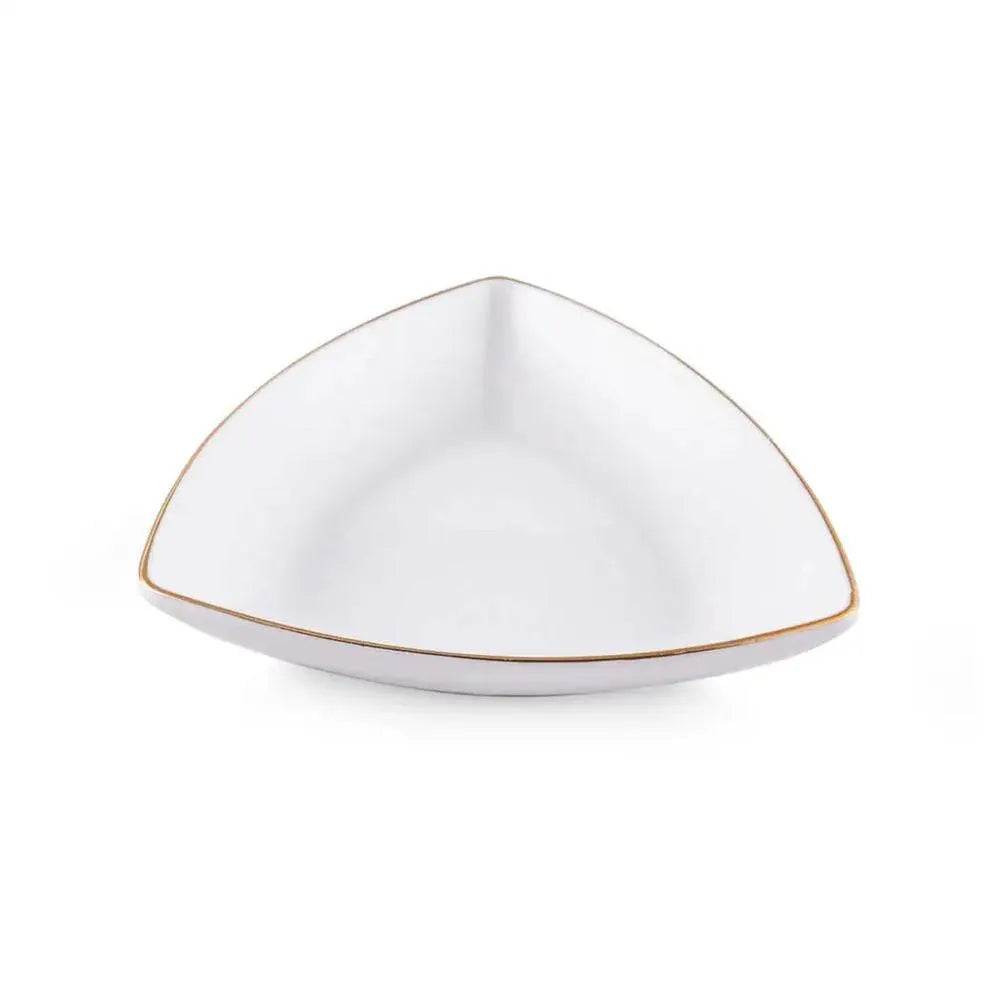 Porceletta Porcelain Dish with Gold Rim Ivory, 10.5 cm