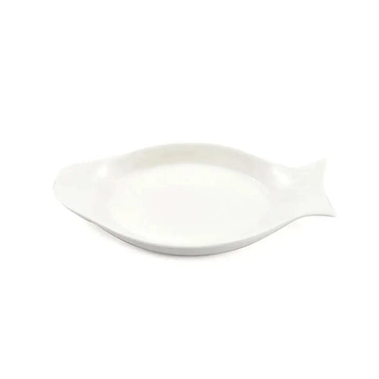 Porceletta Porcelain Fish Plate Ivory, 31.5 cm