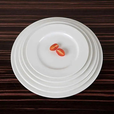 Porceletta Porcelain Flat Plate Ivory, 18 cm