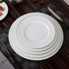 Porceletta Porcelain Flat Plate Ivory, 21 cm