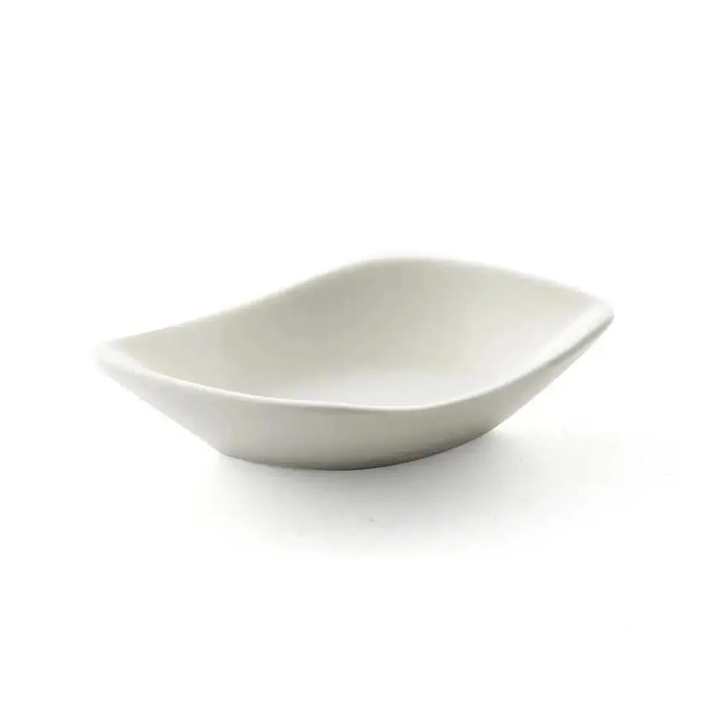 Porceletta Porcelain Leaf Shape Dish Ivory, 10 cm