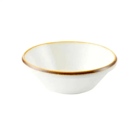 Porceletta Porcelain Mezza & Salad Bowl Ivory Mocha, 15.5 cm