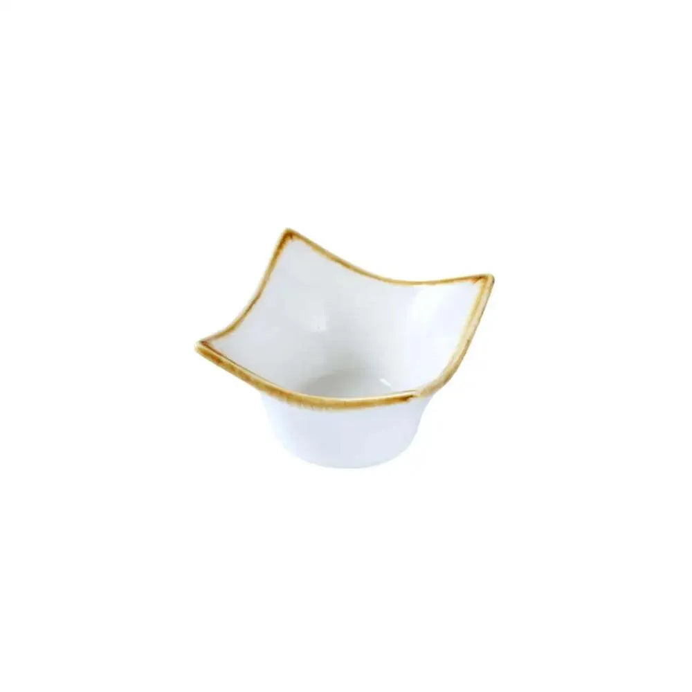 Porceletta Porcelain Miniature Bowl Ivory Mocha, 8 x 5.2 cm