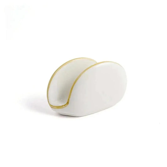 Porceletta Porcelain Napkin Holder Ivory Mocha, 12 cm