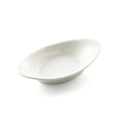 Porceletta Porcelain Oval Dish Ivory, 9.5 cm