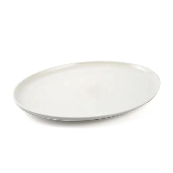 Porceletta Porcelain Oval Pizza Plate Ivory, 35.5 cm