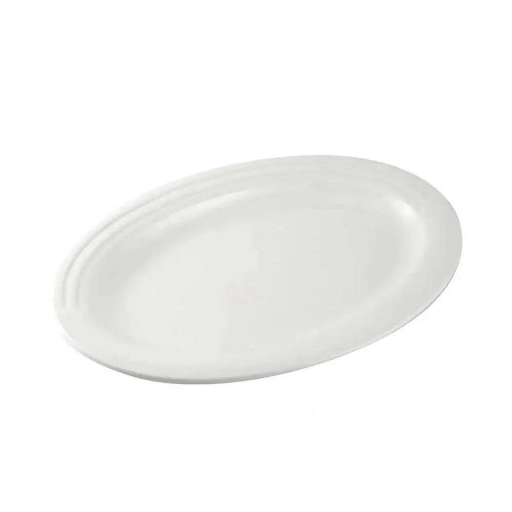 Porceletta Porcelain Oval Plate Castillo Design Ivory, 25 cm