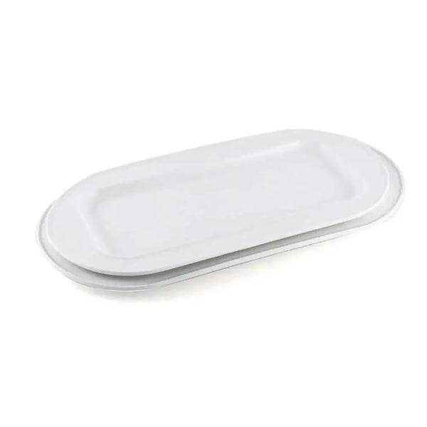 Porceletta Porcelain Oval Rectangular Inner Plate Ivory, 32.5 cm