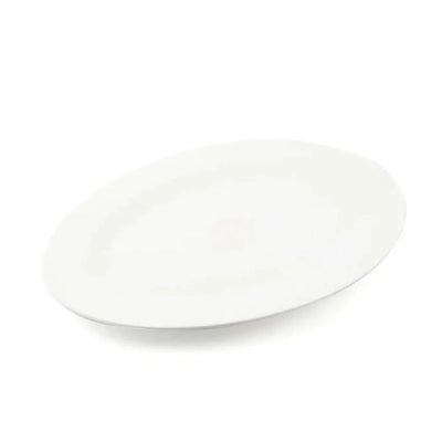 Porceletta Porcelain Oval Serving Plate Ivory, 25 cm