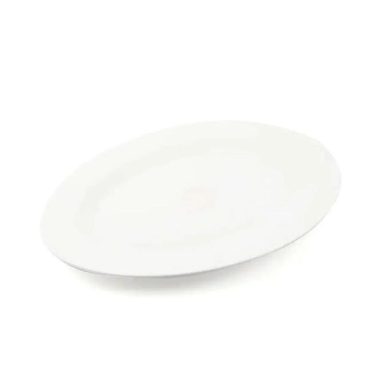 Porceletta Porcelain Oval Serving Plate Ivory, 34.5 cm