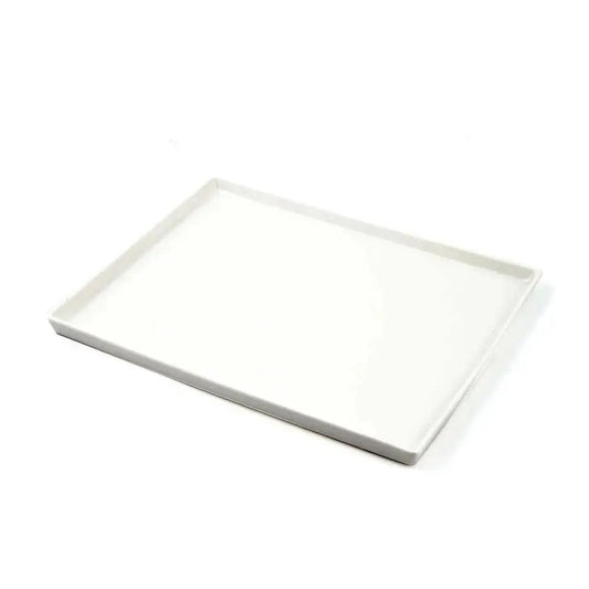 Porceletta Porcelain Rectangular Plate Ivory, 17.2 cm