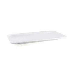 Porceletta Porcelain Rectangular Two Edge Rim Plate Ivory, 22.5 cm